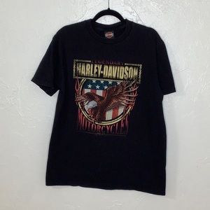Harley Davidson Legendary flying Eagle Louisiana SS t- shirt size Large men EUC